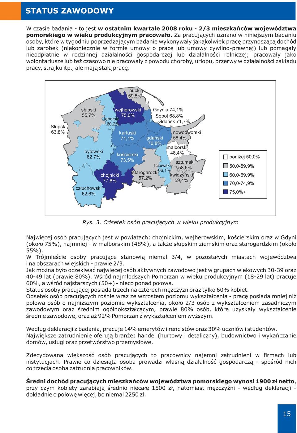 cywilno-prawnej) lub pomagały nieodpłatnie w rodzinnej działalności gospodarczej lub działalności rolniczej; pracowały jako wolontariusze lub też czasowo nie pracowały z powodu choroby, urlopu,