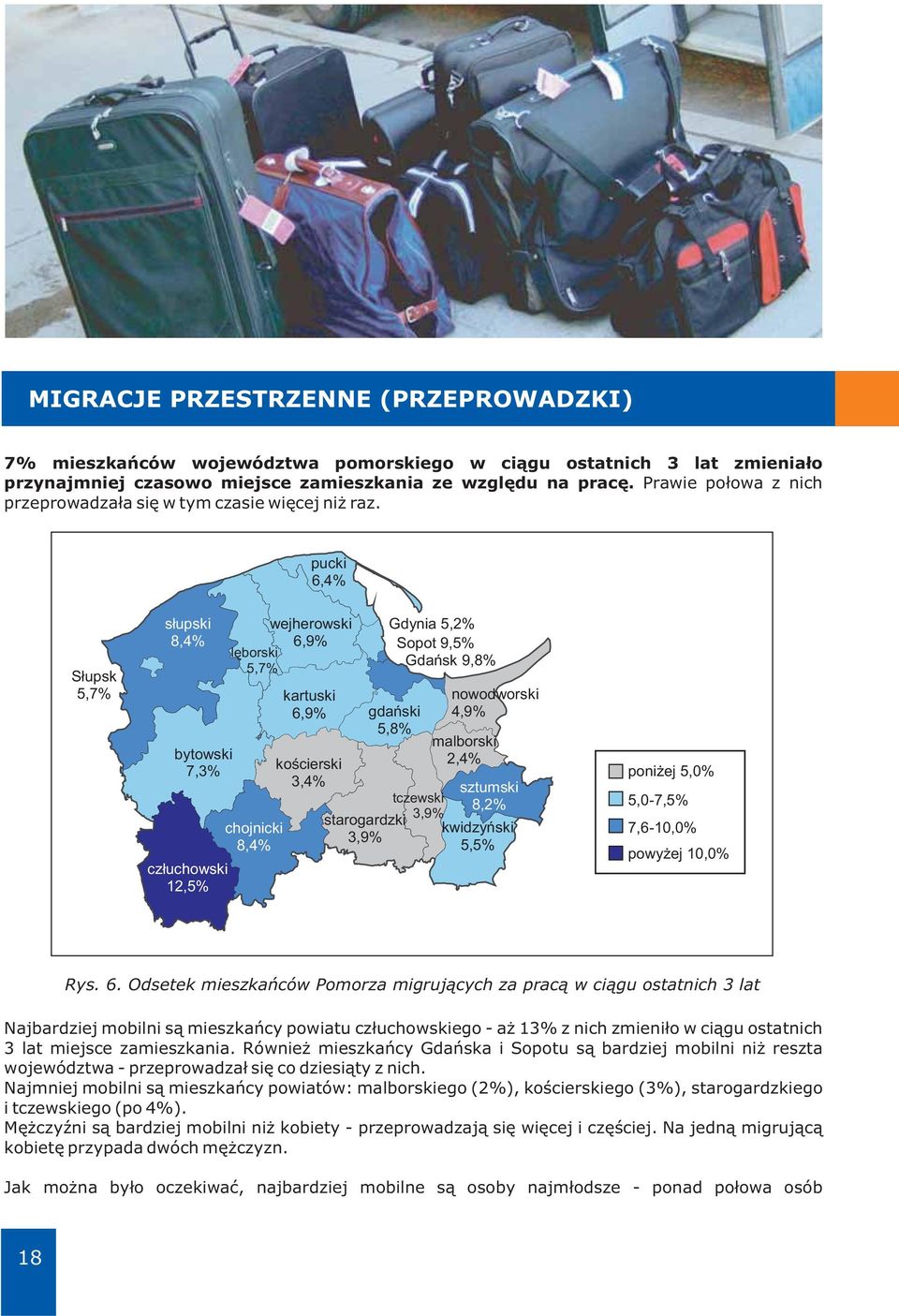 pucki 6,4% Słupsk 5,7% słupski wejherowski 8,4% lęborski 5,7% 6,9% bytowski 7,3% człuchowski 12,5% chojnicki 8,4% kartuski 6,9% kościerski 3,4% starogardzki 3,9% Gdynia 5,2% Sopot 9,5% Gdańsk 9,8%