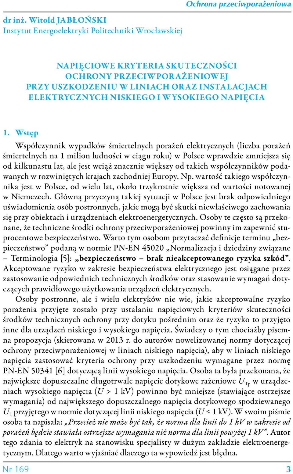 WYSOKIEGO NAPIĘCIA 1.