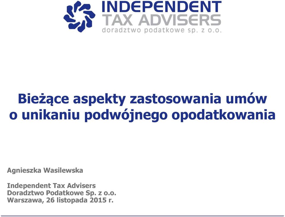 Wasilewska Independent Tax Advisers