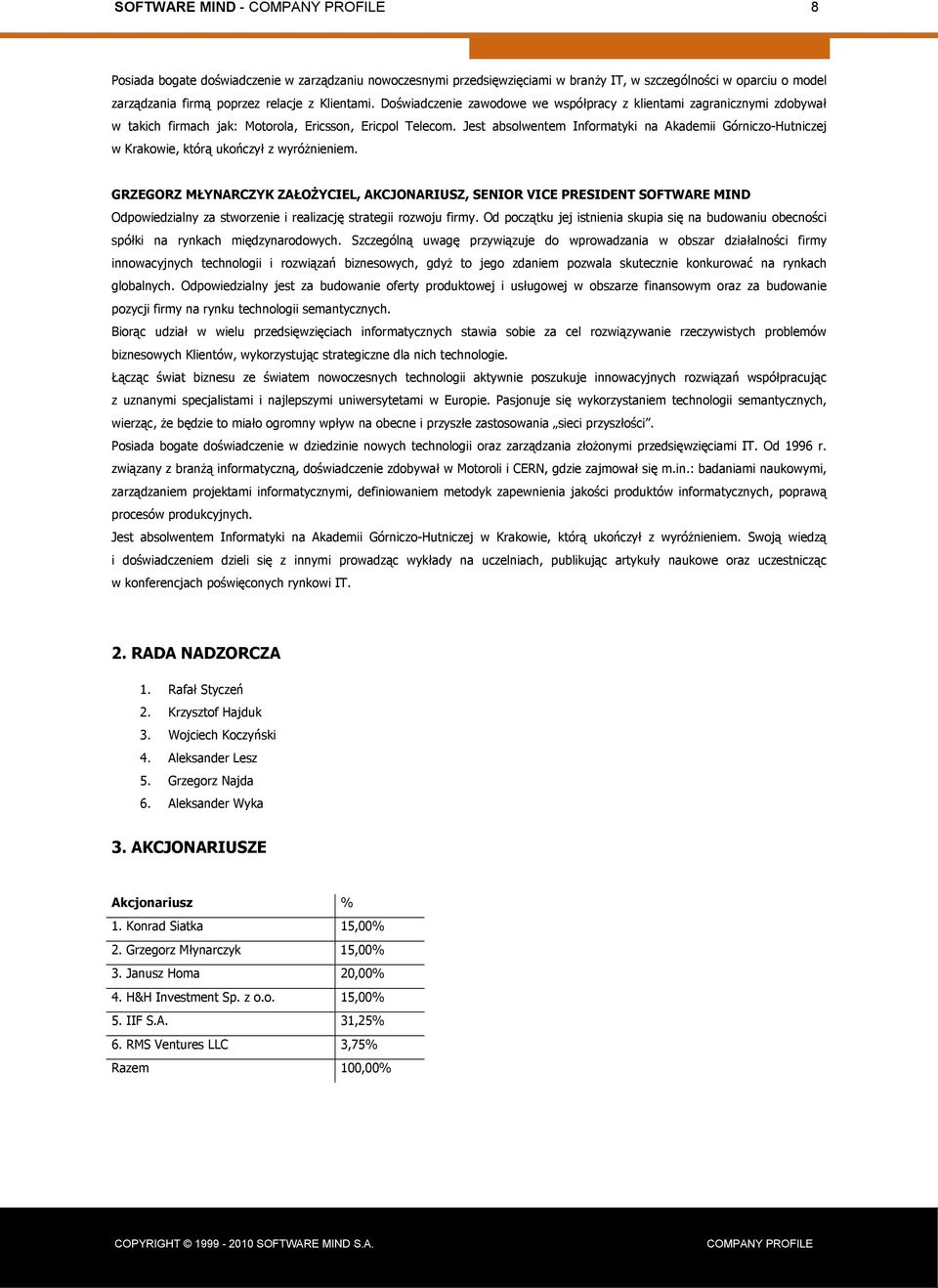 Jest absolwentem Informatyki na Akademii Górniczo-Hutniczej w Krakowie, którą ukończył z wyróżnieniem.