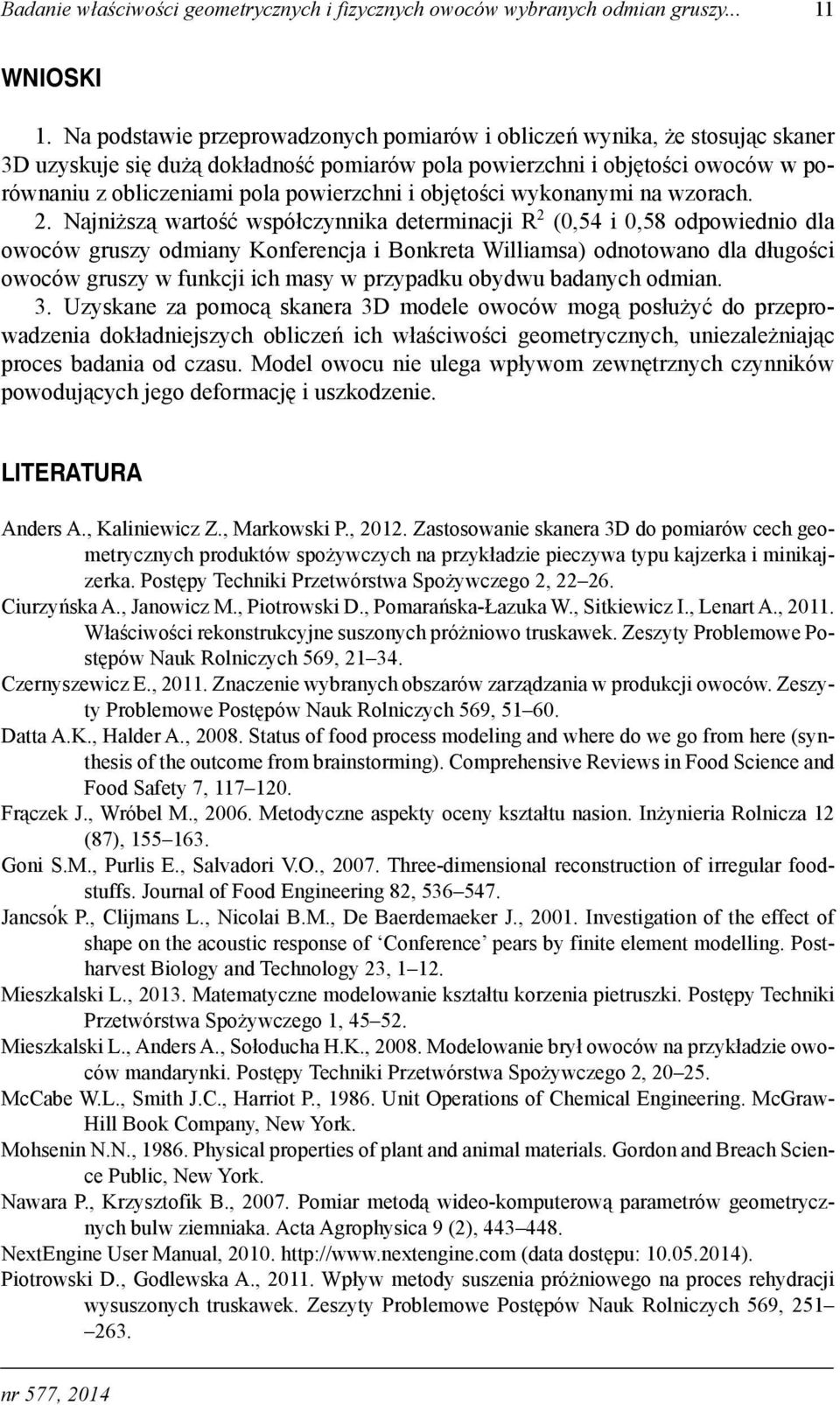 i objętości wykonanymi na wzorach. 2.