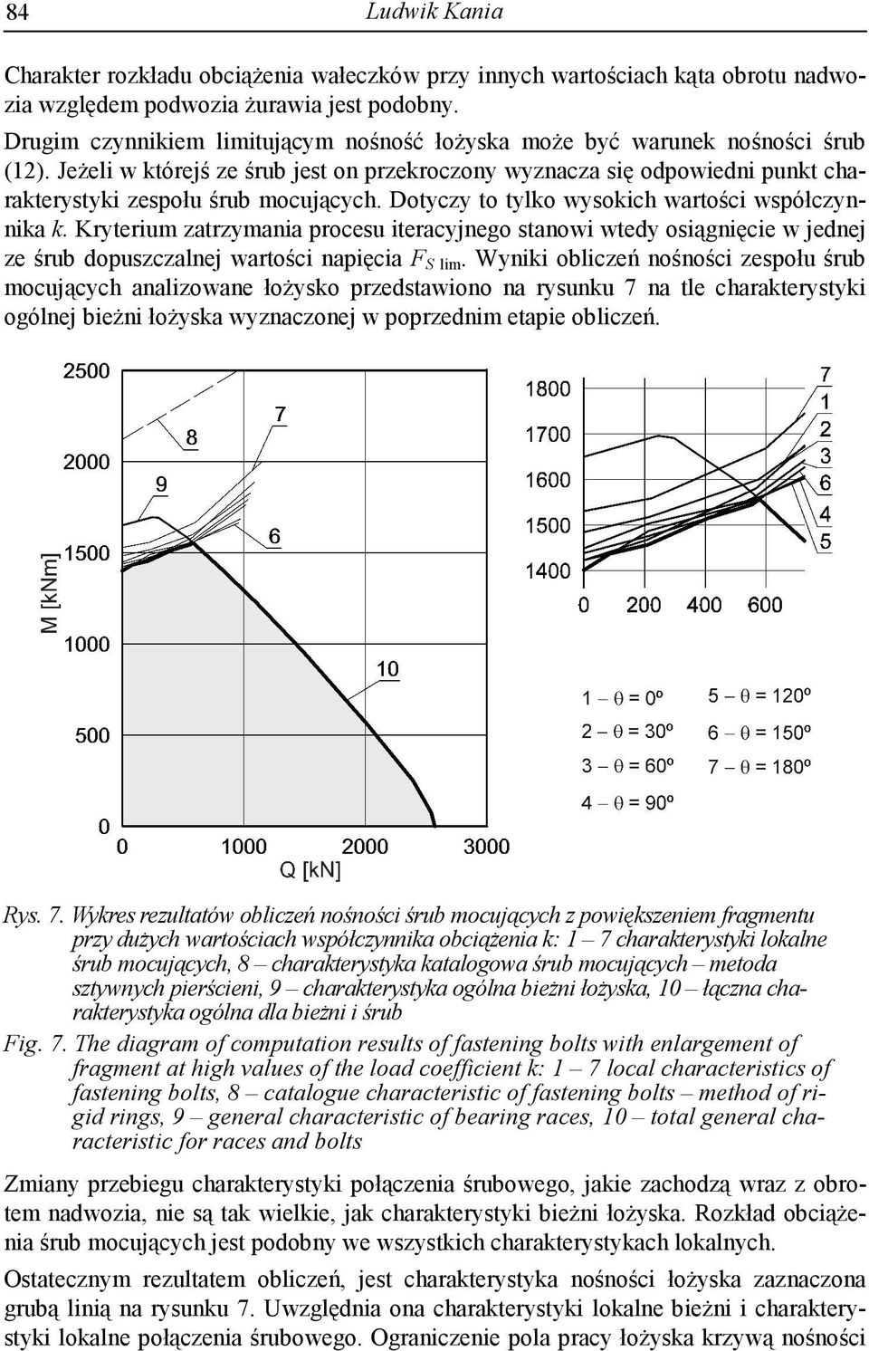 Dotyczy to tylko wysokich wartości współczynnika k. Kryterium zatrzymania procesu iteracyjnego stanowi wtedy osiągnięcie w jednej ze śrub dopuszczalnej wartości napięcia F S lim.