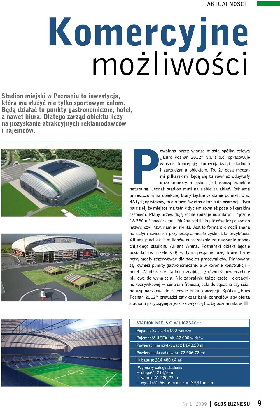 To, że poza meczami piłkarskimi będą się tu również odbywały duże imprezy miejskie, jest rzeczą zupełnie naturalną. Jednak stadion musi na siebie zarabiać.