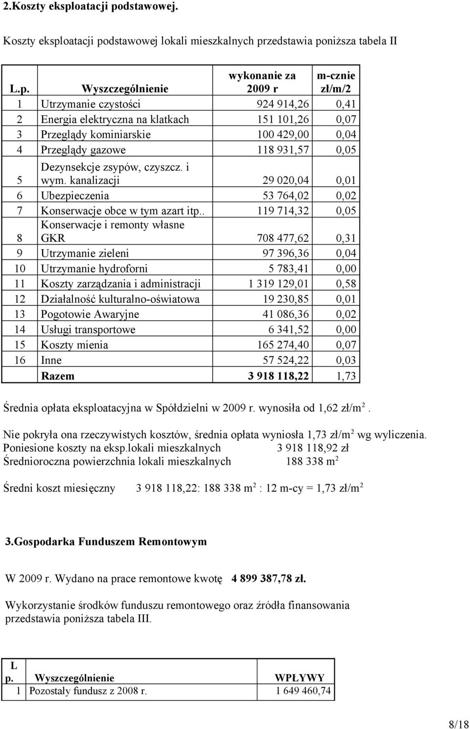 dstawowej. Koszty ekspl