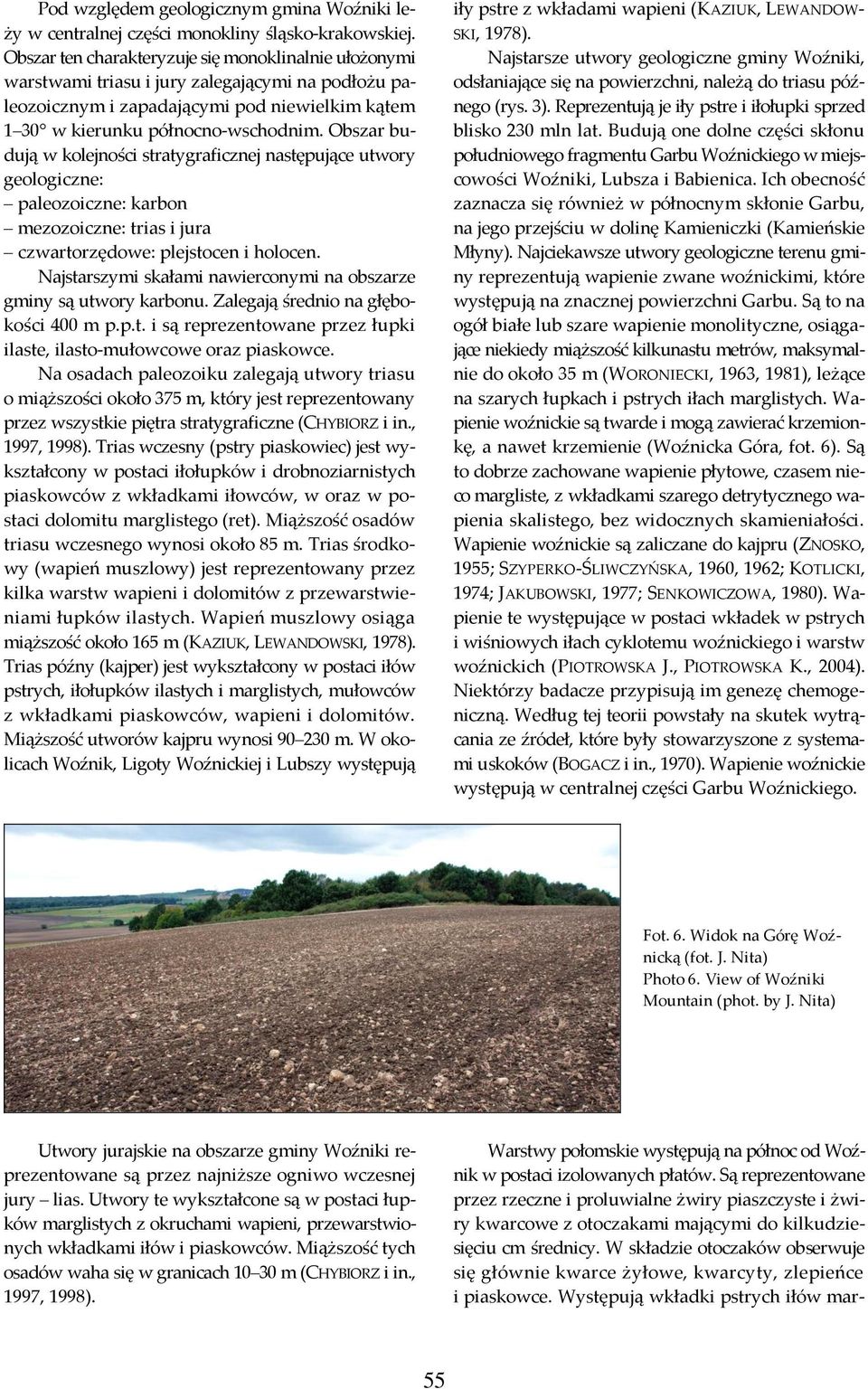 Obszar budują w kolejności stratygraficznej następujące utwory geologiczne: paleozoiczne: karbon mezozoiczne: trias i jura czwartorzędowe: plejstocen i holocen.