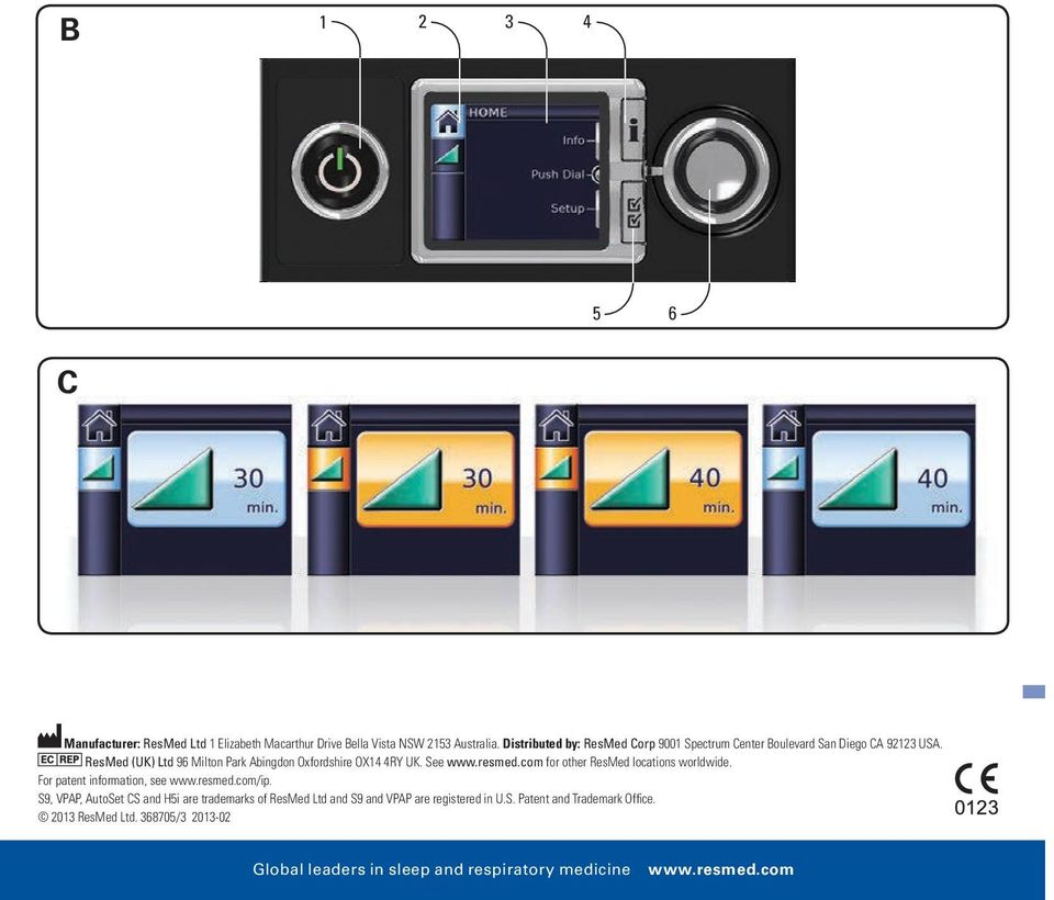 ResMed (UK) Ltd 96 Milton Park Abingdon Oxfordshire OX14 4RY UK. See www.resmed.com for other ResMed locations worldwide.