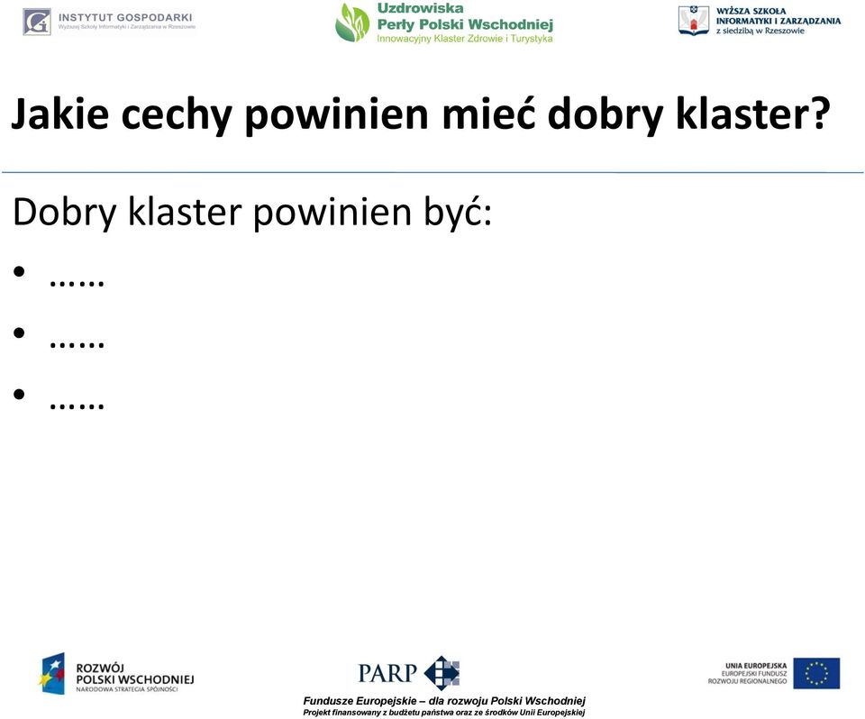 dobry klaster?