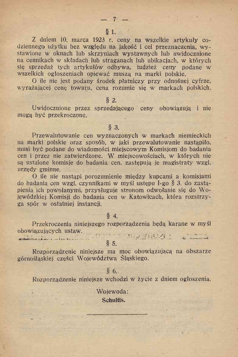 ubikacjach, w których się sprzedaż tych artykułów odbywa, tudzież ceny podane w wszelkich ogłoszeniach opiewać m uszą na m arki polskie.