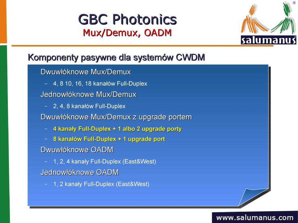 upgrade portem 4 kanały Full-Duplex + 1 albo 2 upgrade porty 8 kanałów Full-Duplex + 1 upgrade port