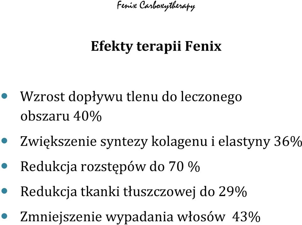 i elastyny 36% Redukcja rozstępów do 70 % Redukcja