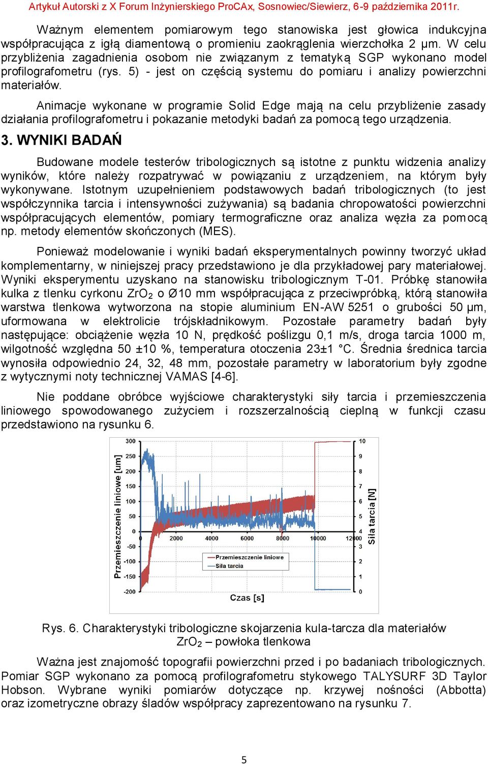 Animacje wykonane w programie Solid Edge mają na celu przybliżenie zasady działania profilografometru i pokazanie metodyki badań za pomocą tego urządzenia. 3.