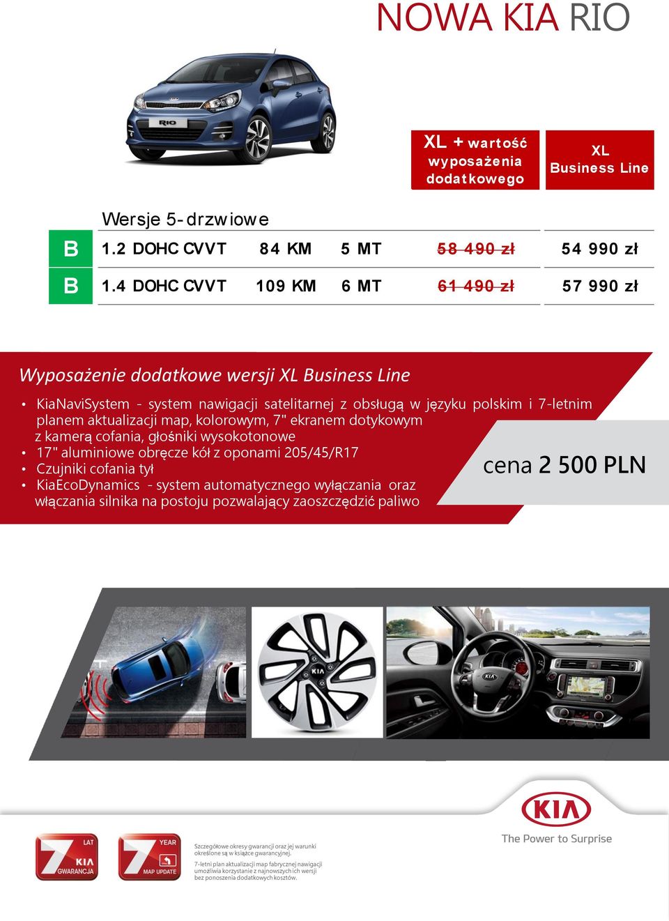 Business Line KiaNaviSystem - system nawigacji satelitarnej z obsługą w języku polskim i 7-letnim planem aktualizacji map, kolorowym, 7" ekranem dotykowym z