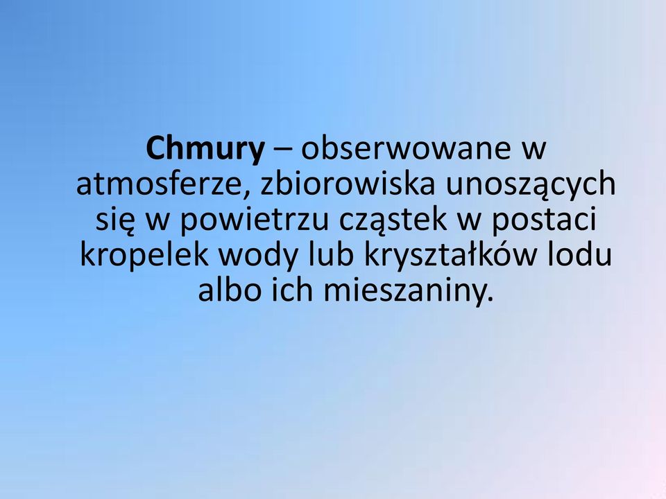 powietrzu cząstek w postaci kropelek