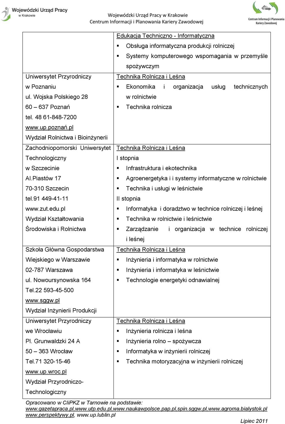 pl Wydział Kształtowania Środowiska i Rolnictwa Szkoła Główna Gospodarstwa Wiejskiego w Warszawie 02-787 Warszawa ul. Nowoursynowska 164 Tel.22 593-45-500 www.sggw.