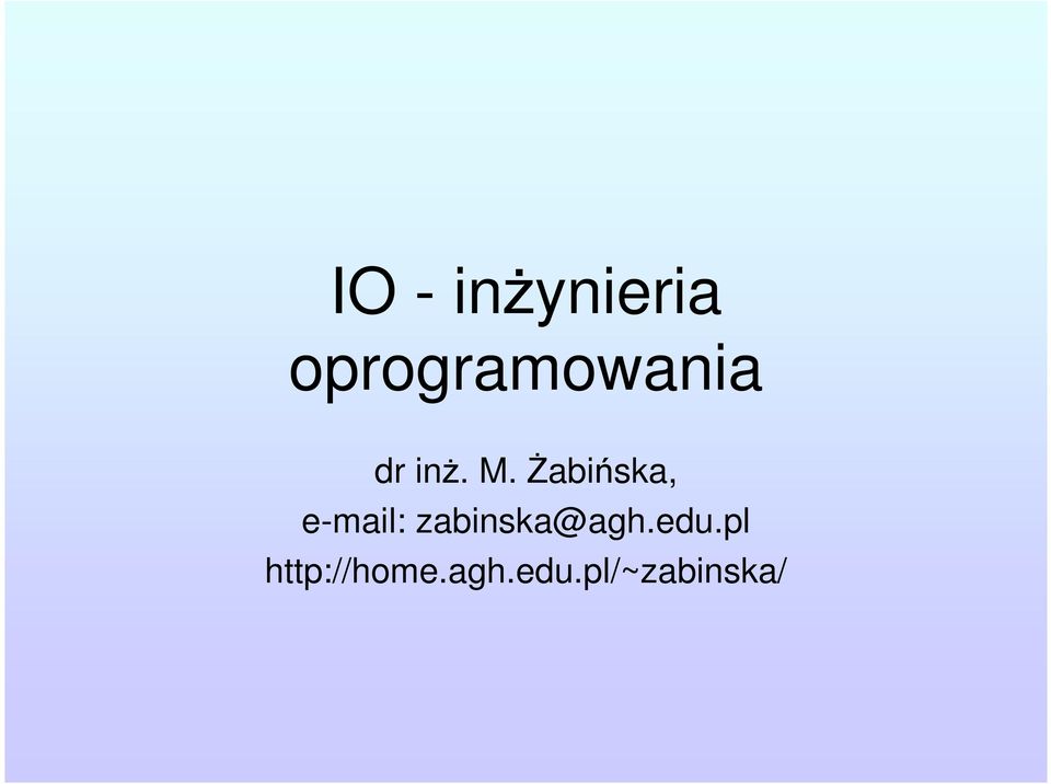 Żabińska, e-mail: