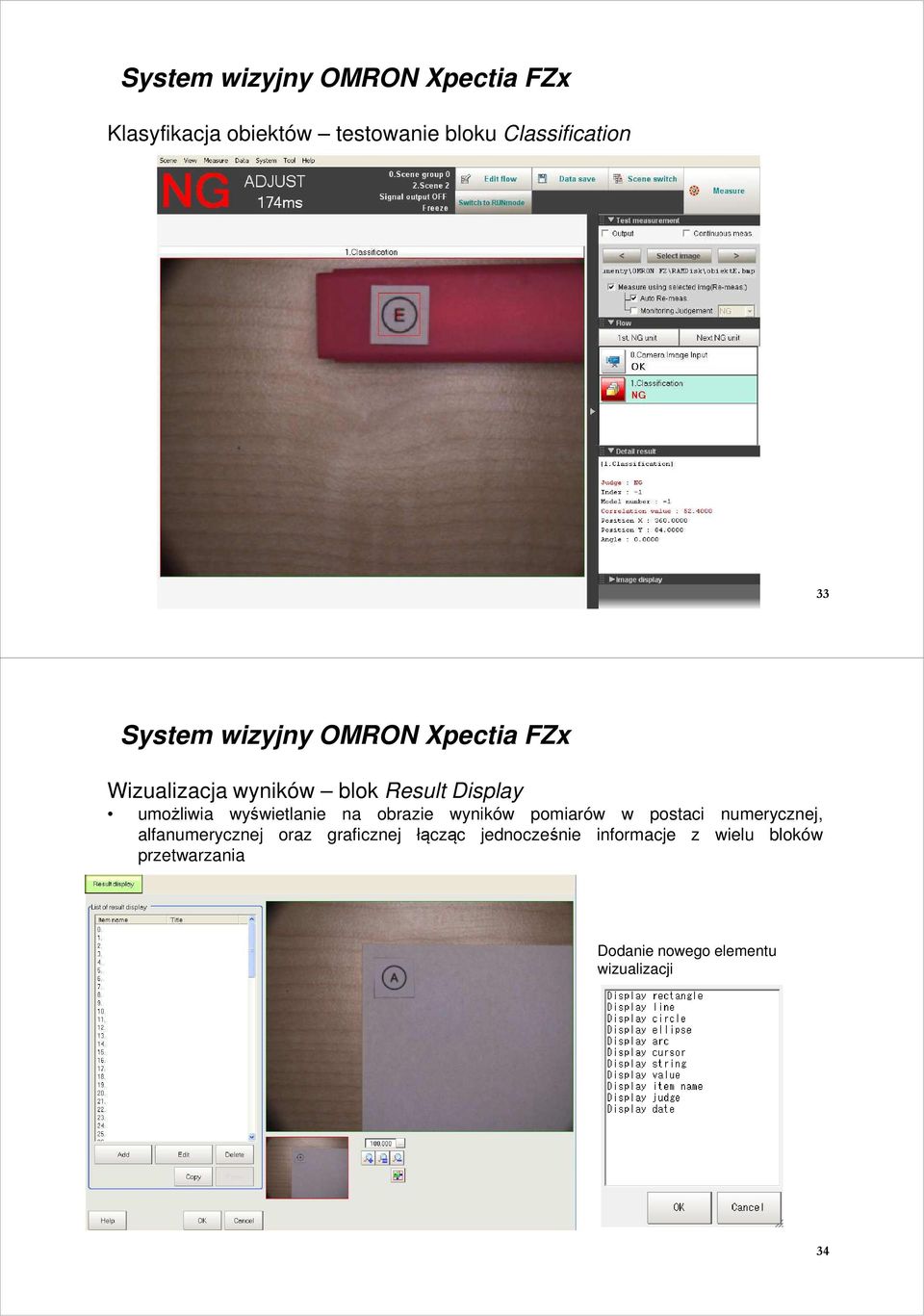 pomiarów w postaci numerycznej, alfanumerycznej oraz graficznej łącząc