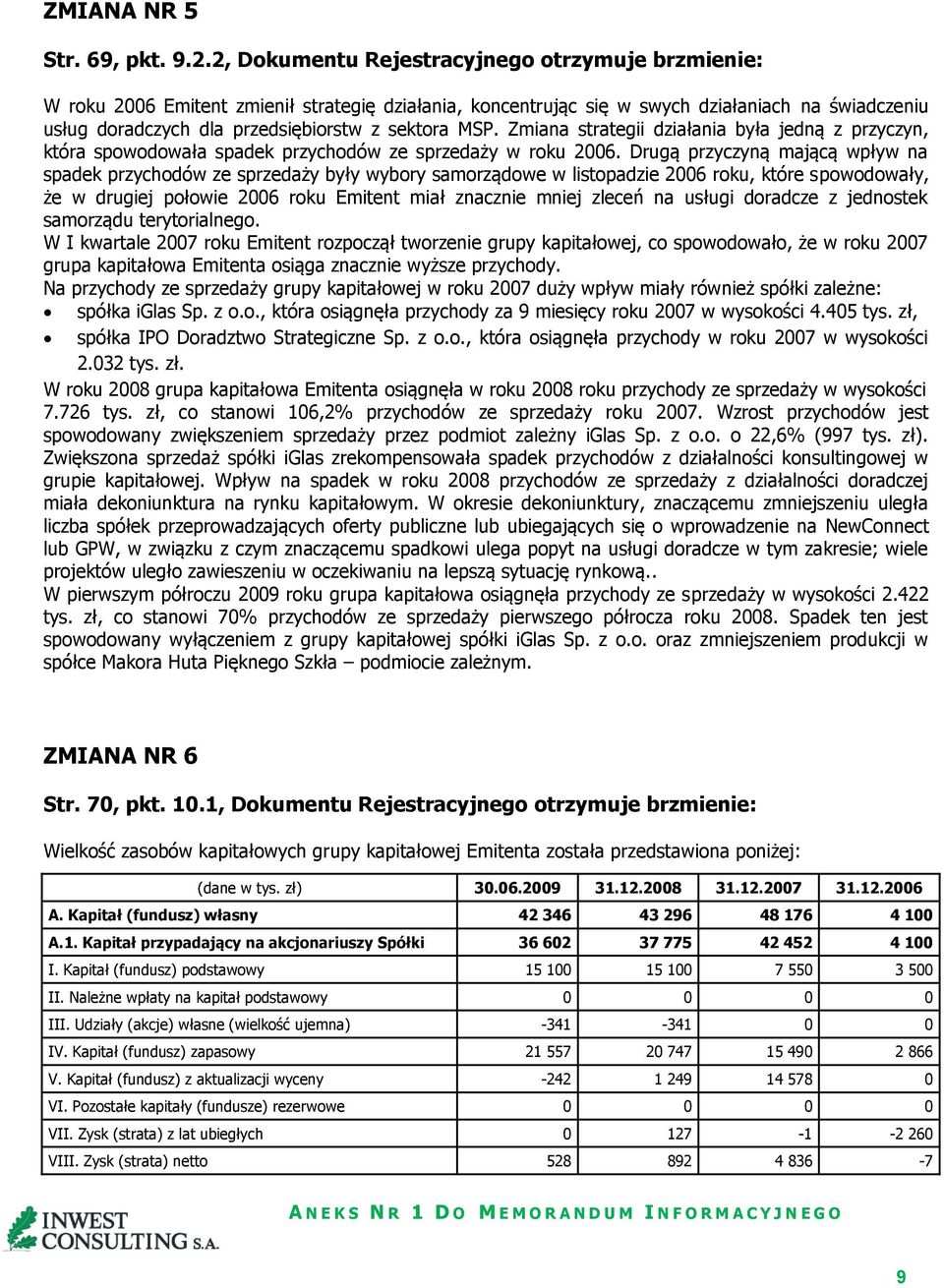 MSP. Zmiana strategii działania była jedną z przyczyn, która spowodowała spadek przychodów ze sprzedaży w roku 2006.