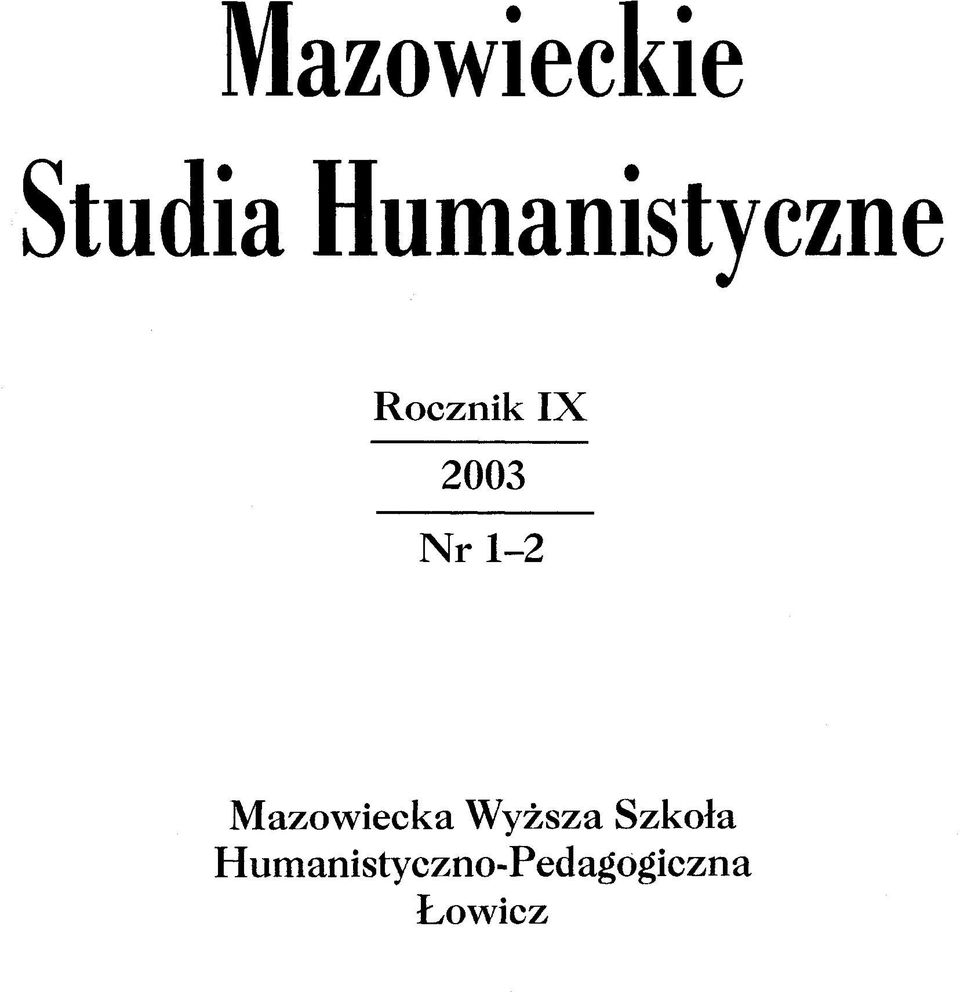 2003 Nr 1-2 Mazowiecka