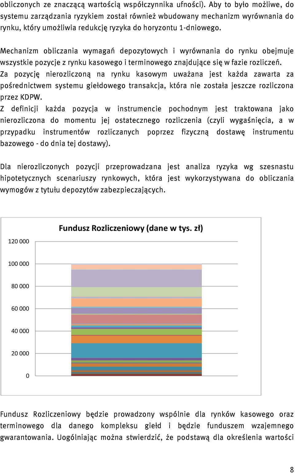 Mechanizm obliczania wymagań depozytowych i wyrównania do rynku obejmuje wszystkie pozycje z rynku kasowego i terminowego znajdujące się w fazie rozliczeń.