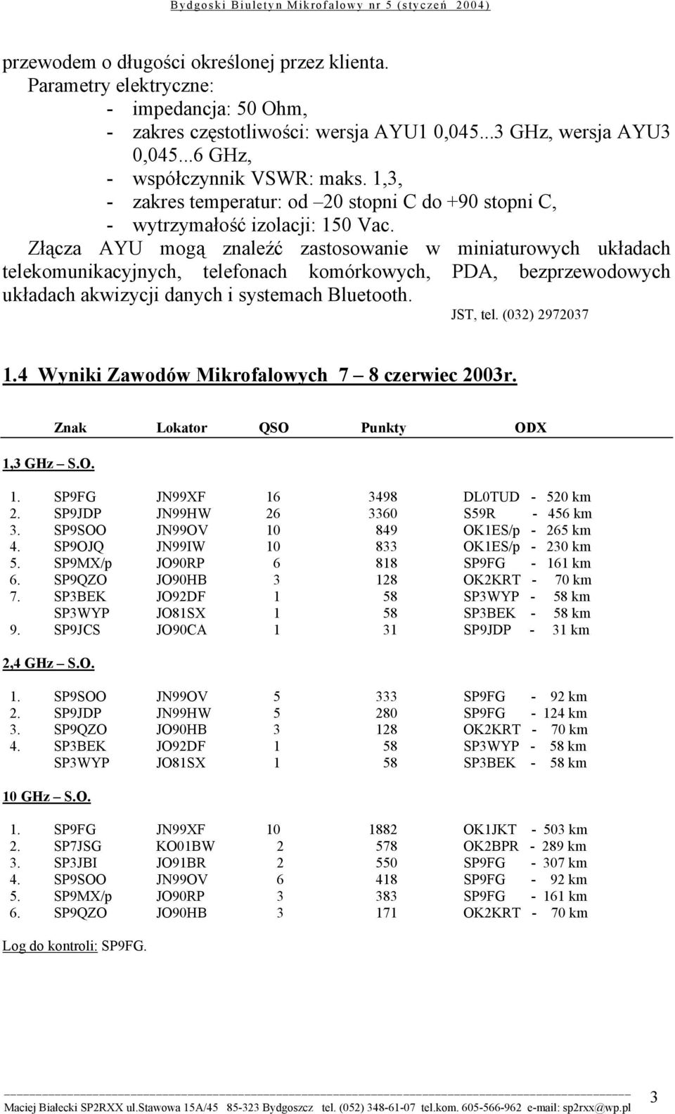 Złącza AYU mogą znaleźć zastosowanie w miniaturowych układach telekomunikacyjnych, telefonach komórkowych, PDA, bezprzewodowych układach akwizycji danych i systemach Bluetooth. JST, tel.