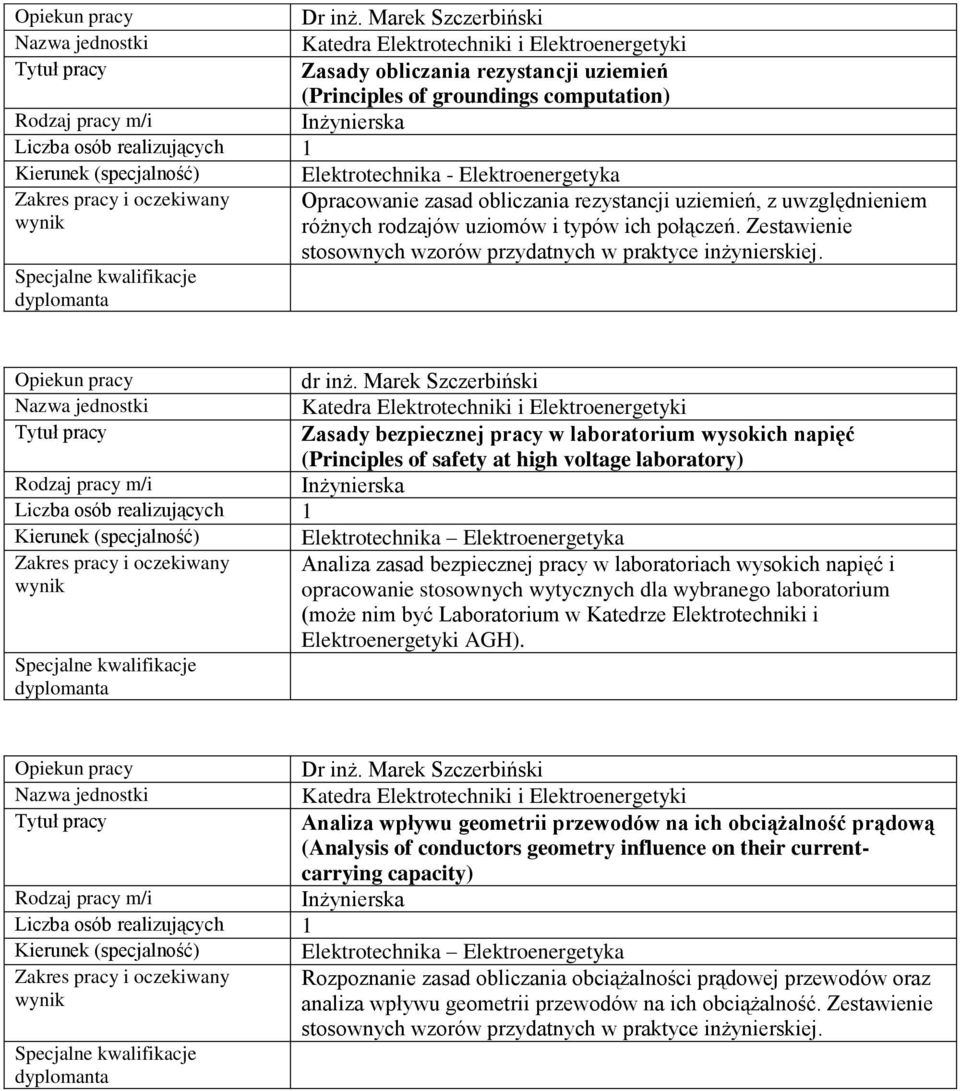 ich połączeń. Zestawienie stosownych wzorów przydatnych w praktyce inżynierskiej. dr inż.