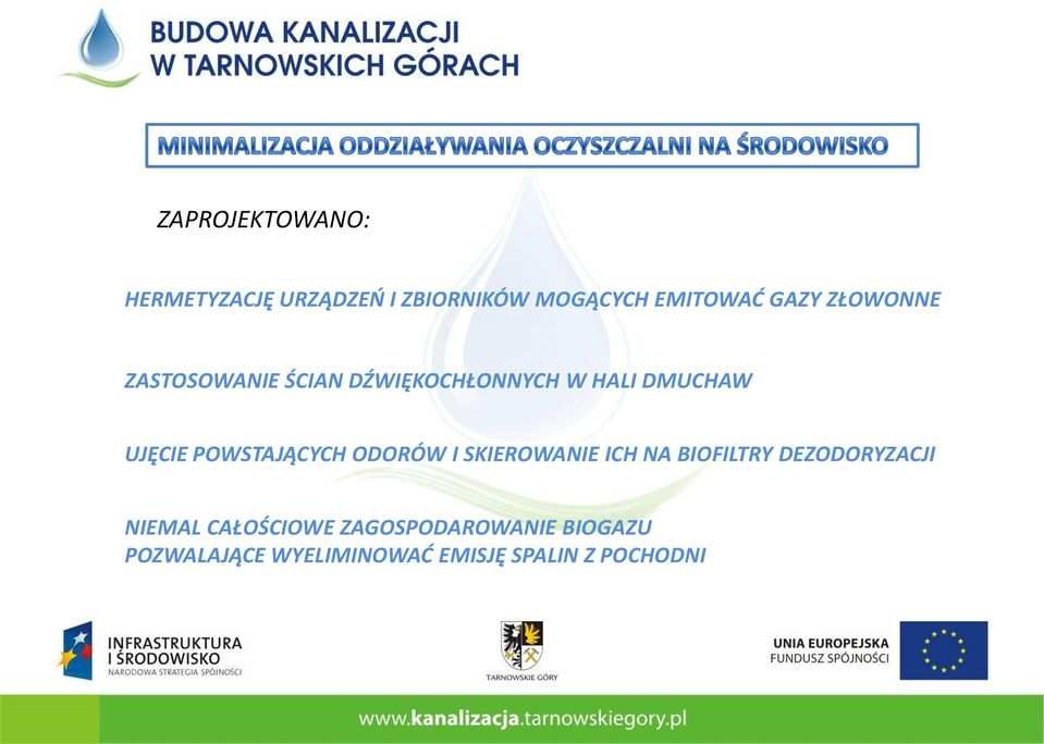 POWSTAJĄCYCH ODORÓW I SKIEROWANIE ICH NA BIOFILTRY DEZODORYZACJI NIEMAL