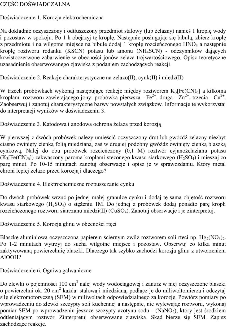 odczyików dających krwistoczerwoe zabarwieie w obecości joów żelaza trójwartościowego Opisz teoretycze uzasadieie obserwowaego zjawiska z podaiem zachodzących reakcji Doświadczeie Reakcje