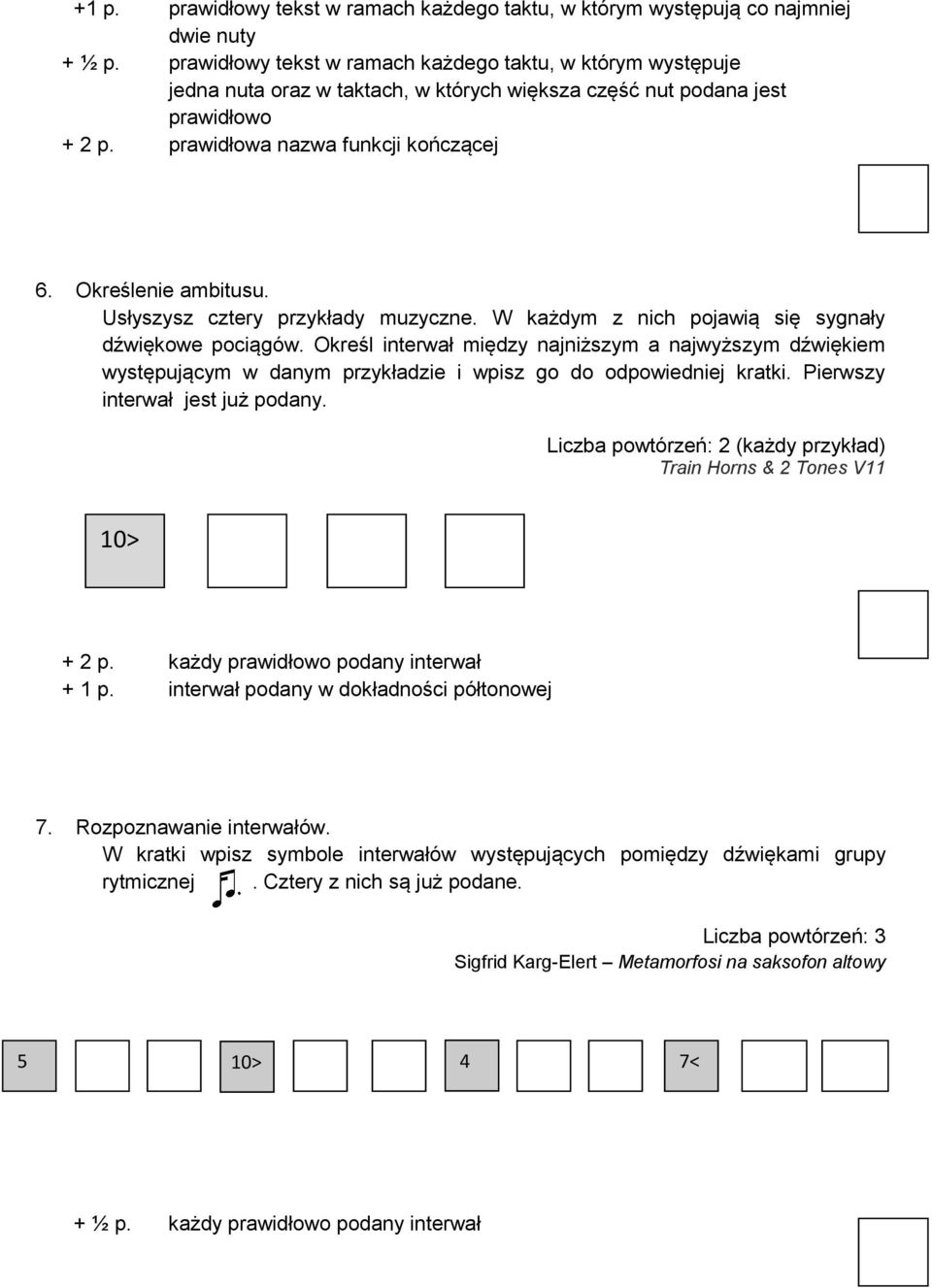 Określenie ambitusu. Usłyszysz cztery przykłady muzyczne. W każdym z nich pojawią się sygnały dźwiękowe pociągów.