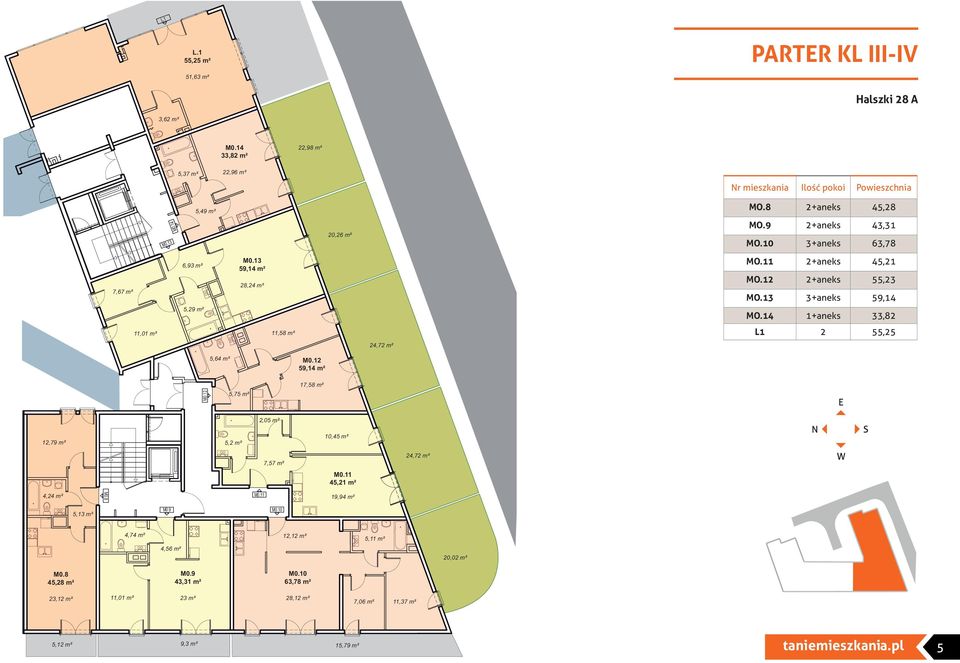 14 1+aneks 33,82 11,01 m² 11,58 m² L1 2 55,25 24,72 m² 5,64 m² M0.12 59,14 m² M0.12 5,75 m² 17,58 m² 2,05 m² 12,79 m² 5,2 m² 10,45 m² 7,57 m² M0.11 45,21 m² 24,72 m² 4,24 m² M0.