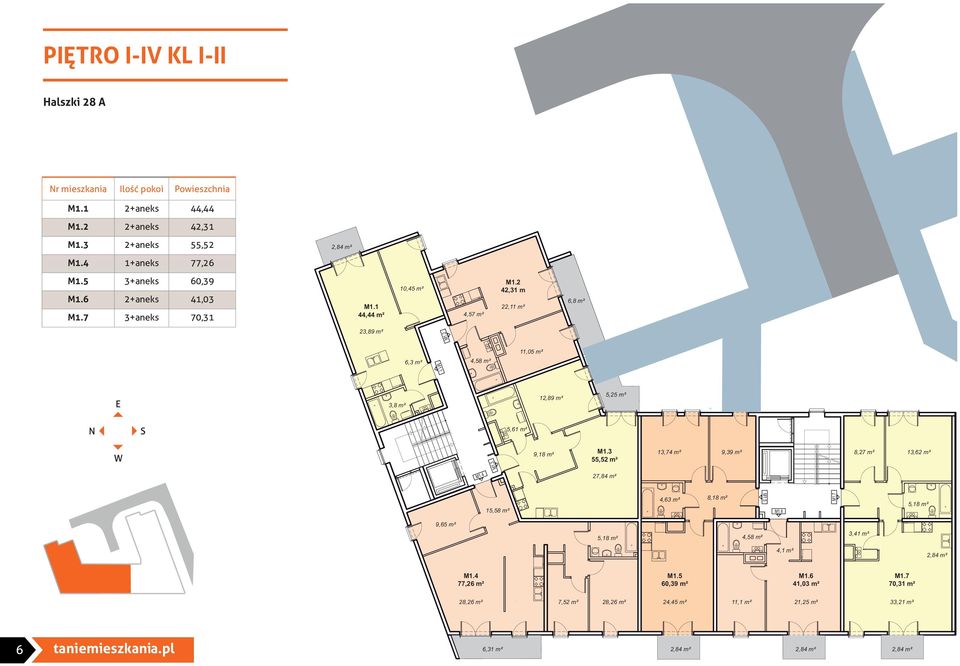 1 3,8 m² 12,89 m² 5,25 m² 5,61 m² 9,18 m² M1.3 55,52 m² 13,74 m² 9,39 m² 8,27 m² 13,62 m² M1.3 M1.4 27,84 m² 15,58 m² 4,63 m² 8,18 m² M1.5 M1.6 M1.