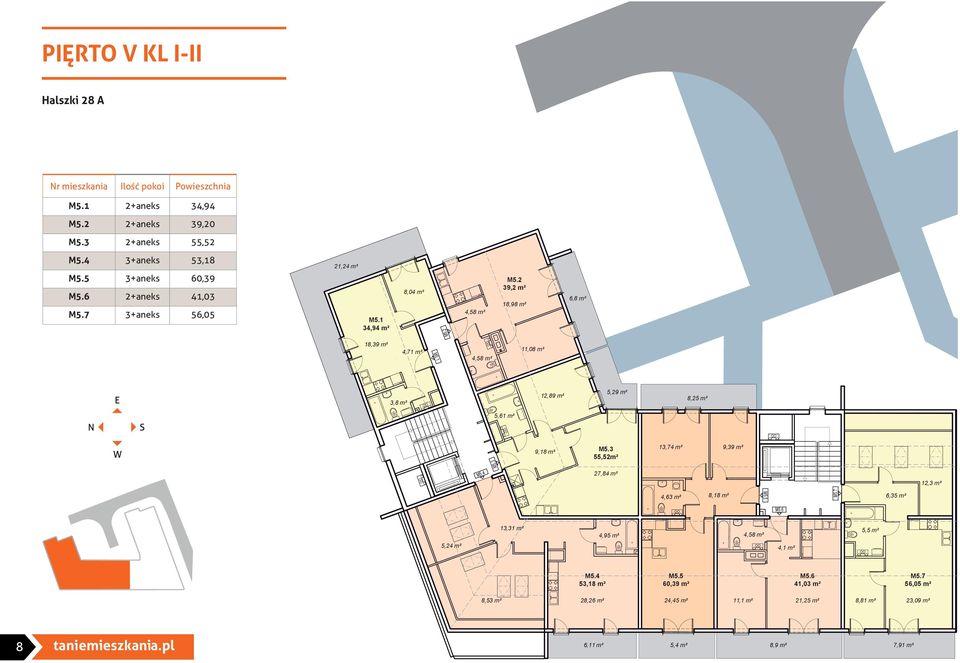 1 11,08 m² 3,8 m² 12,89 m² 5,29 m² 8,25 m² 5,61 m² 9,18 m² M5.3 55,52m² 13,74 m² 9,39 m² M5.3 M5.4 27,84 m² 12,3 m² 4,63 m² 8,18 m² M5.5 M5.7 6,35 m² M5.