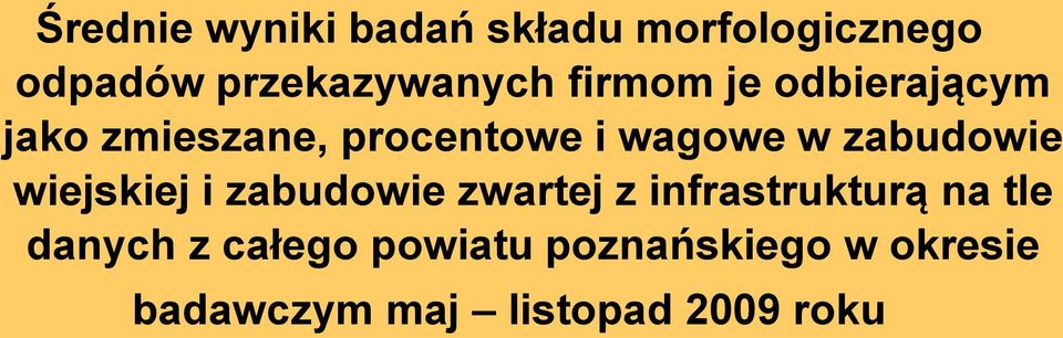 zabudowie wiejskiej i zabudowie zwartej z infrastrukturą na tle