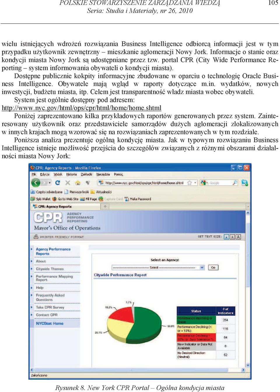 portal CPR (City Wide Performance Reporting system informowania obywateli o kondycji miasta). Dost pne publicznie kokpity informacyjne zbudowane w oparciu o technologi Oracle Business Intelligence.