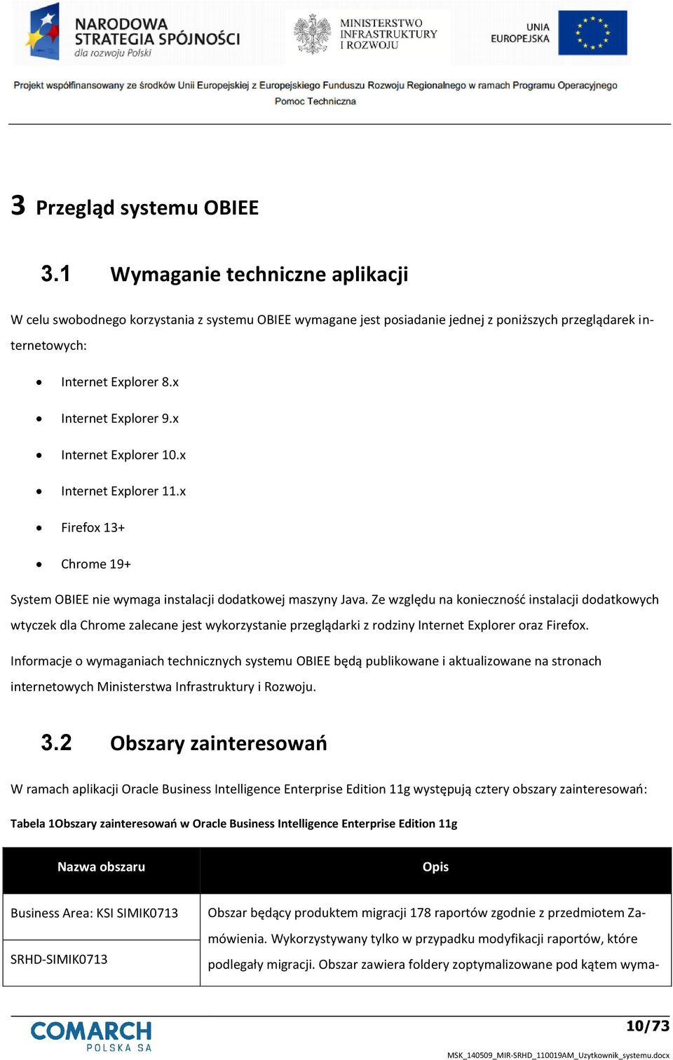 Ze względu na koniecznośd instalacji dodatkowych wtyczek dla Chrome zalecane jest wykorzystanie przeglądarki z rodziny Internet Explorer oraz Firefox.