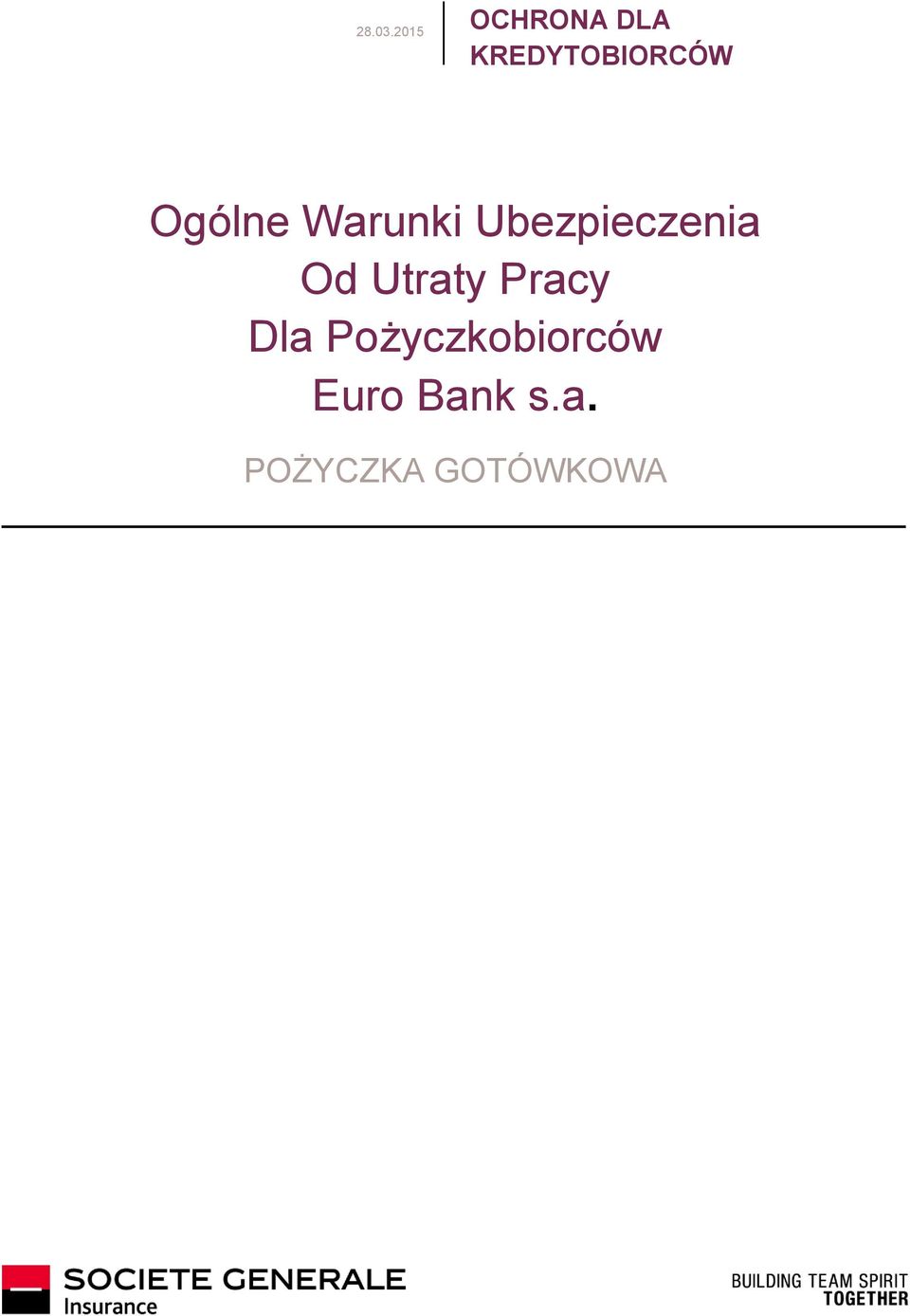 Ogólne Warunki Ubezpieczenia Od