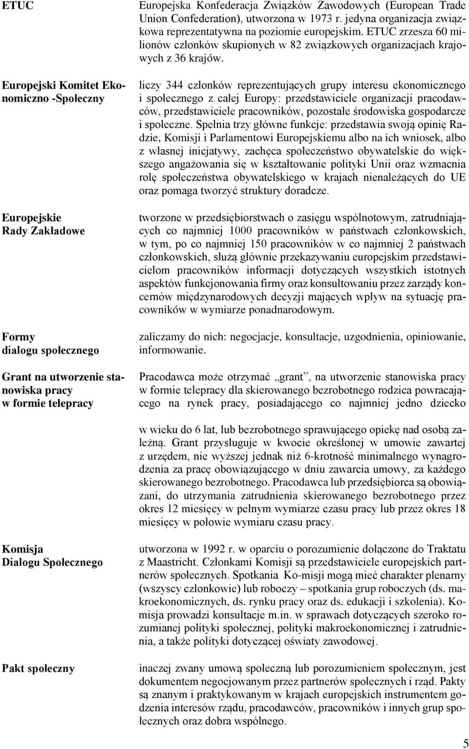 ETUC zrzesza 60 milionów członków skupionych w 82 związkowych organizacjach krajowych z 36 krajów.