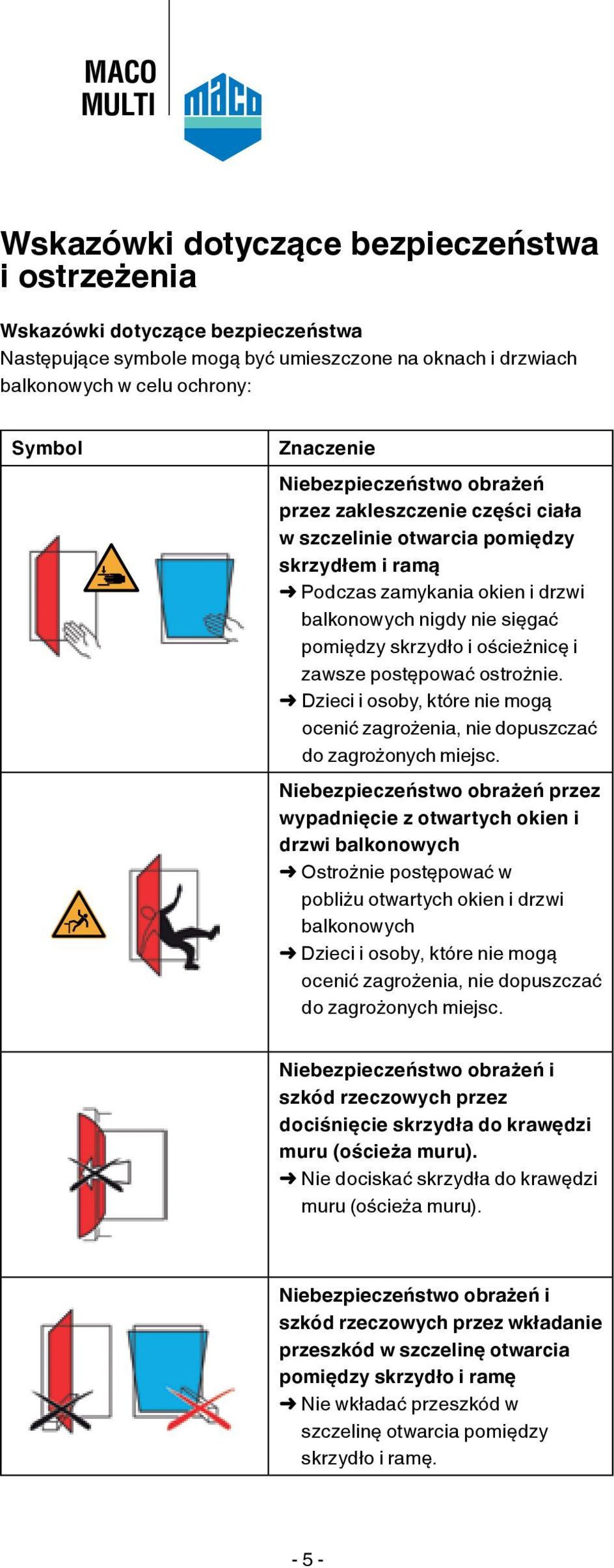 i zawsze postępować ostrożnie. Dzieci i osoby, które nie mogą ocenić zagrożenia, nie dopuszczać do zagrożonych miejsc.