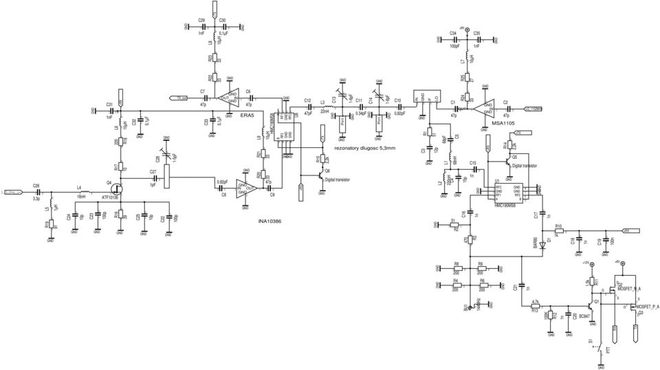 S G D MOSFET_N_A Q2 S G D 100n C19 C18 1k R10 BAR80 D1 200 R9 200 R8 200 R6 200 R4 470 R3 51 R2 TX_out C17 C16 C15 47p C9 0.