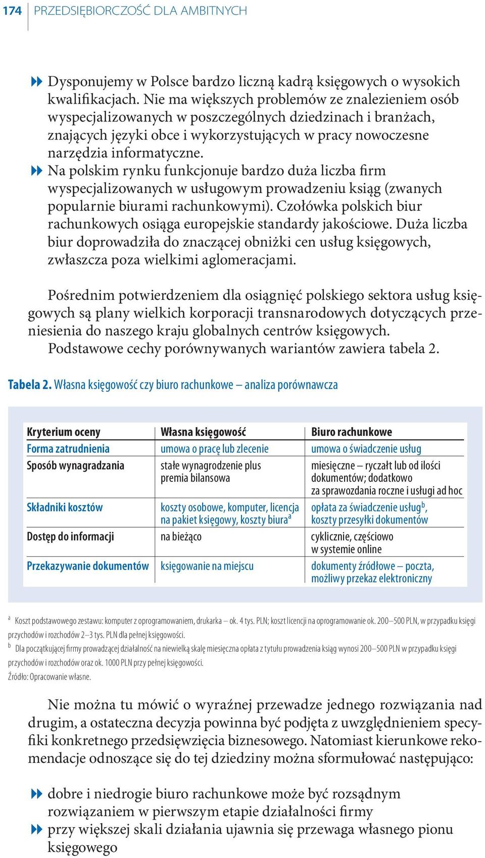 Na polskim rynku funkcjonuje bardzo duża liczba firm wyspecjalizowanych w usługowym prowadzeniu ksiąg (zwanych popularnie biurami rachunkowymi).