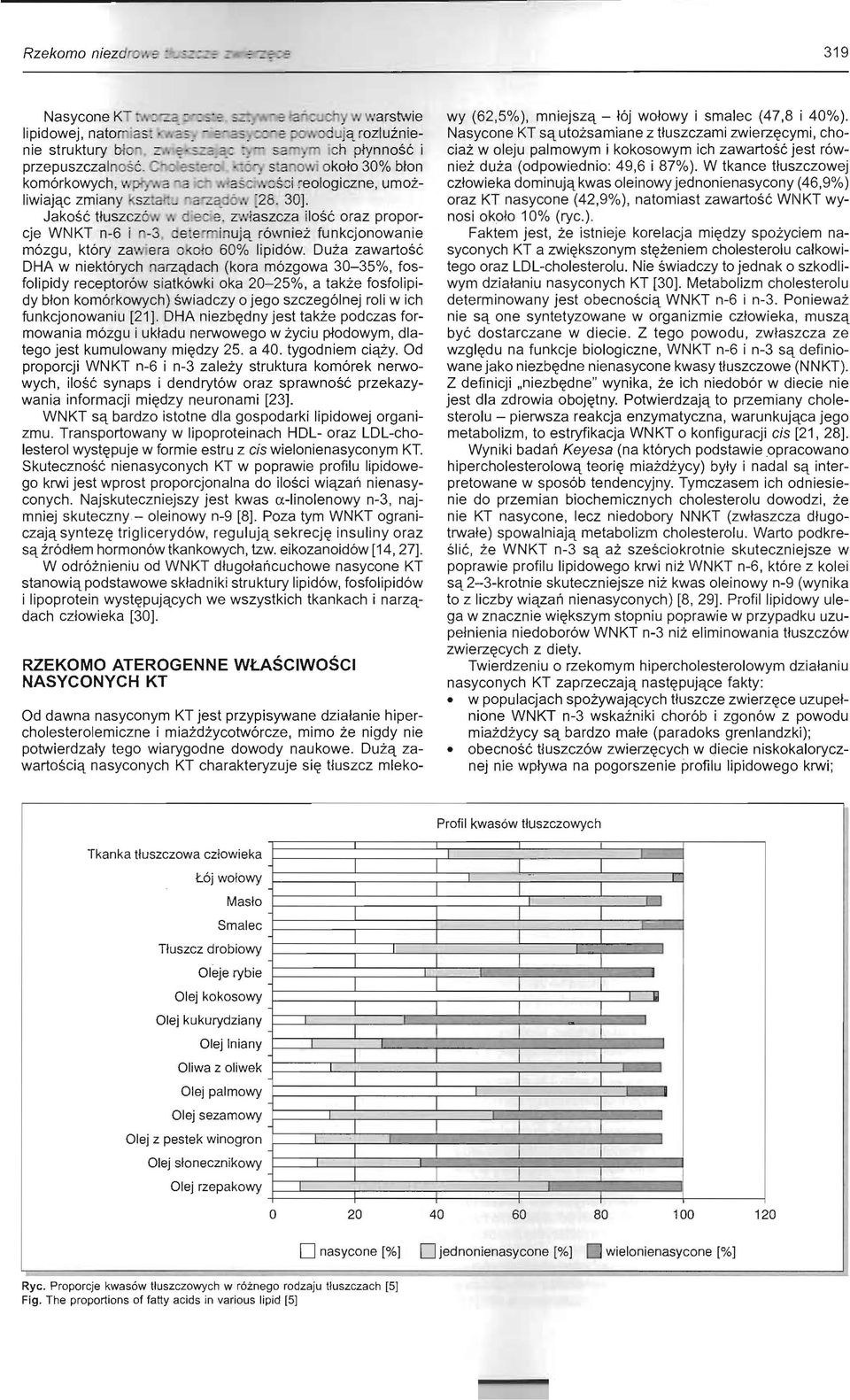 Jakose tluszcz6\l ',\ d,e e. Z'.vlaszcza ilose oraz proporcje WNKT n-6 i n-3, c e e inuja. r6wniez funkcjonowanie m6zgu, kt6ry za\' 'era 0 010 60% lipid6w.