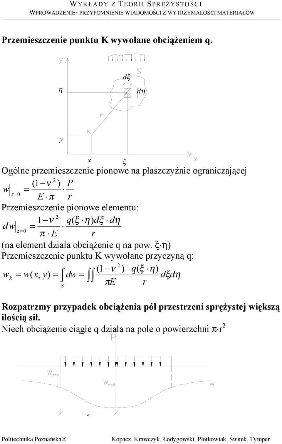 obciążenie q na pow.