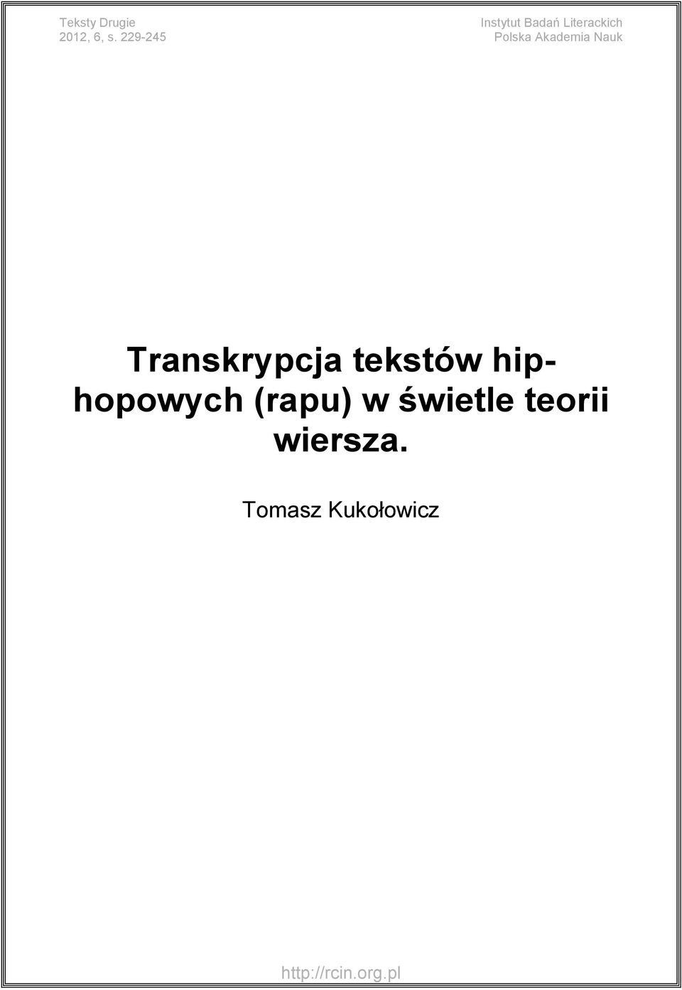 229-245 Polska Akademia Nauk Transkrypcja
