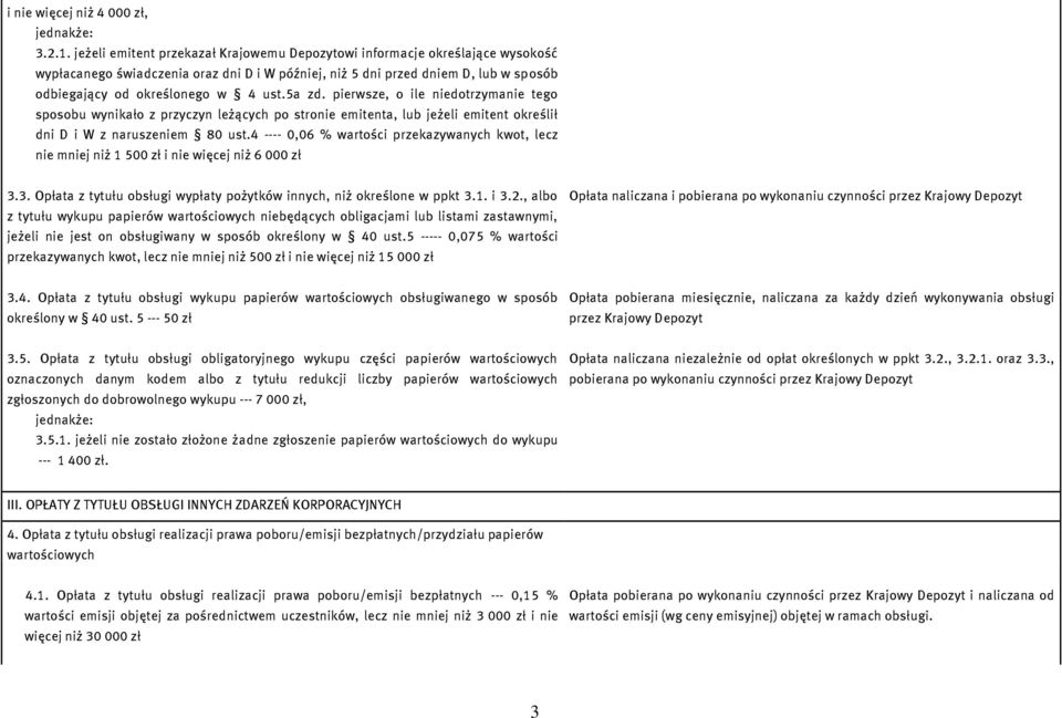 5a zd. pierwsze, o ile niedotrzymanie tego sposobu wynikało z przyczyn leżących po stronie emitenta, lub jeżeli emitent określił dni D i W z naruszeniem 80 ust.