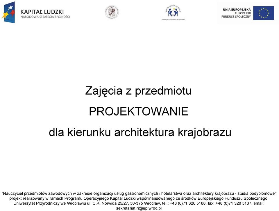 PROJEKTOWANIE dla