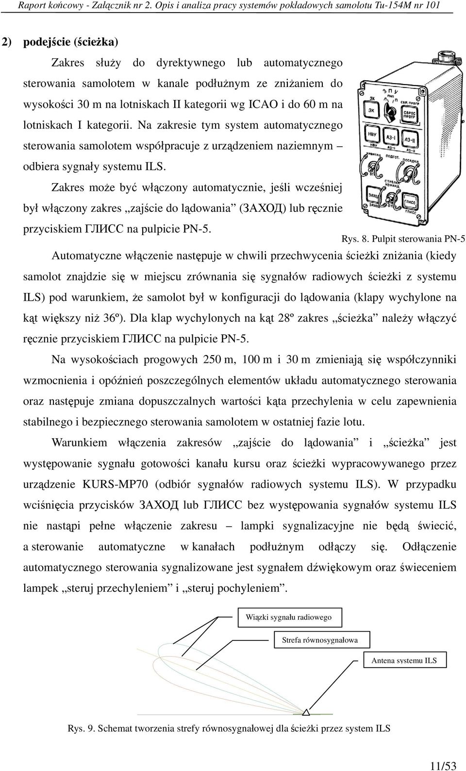 wysokości 30 m na lotniskach II kategorii wg ICAO i do 60 m na lotniskach I kategorii.