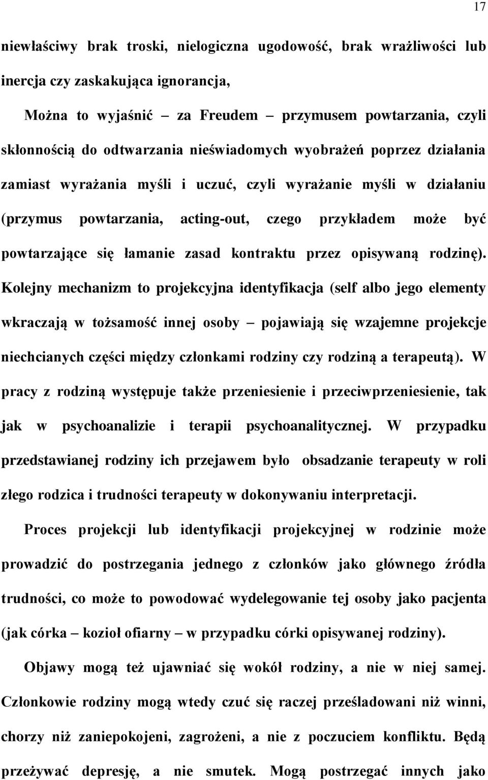 kontraktu przez opisywaną rodzinę).