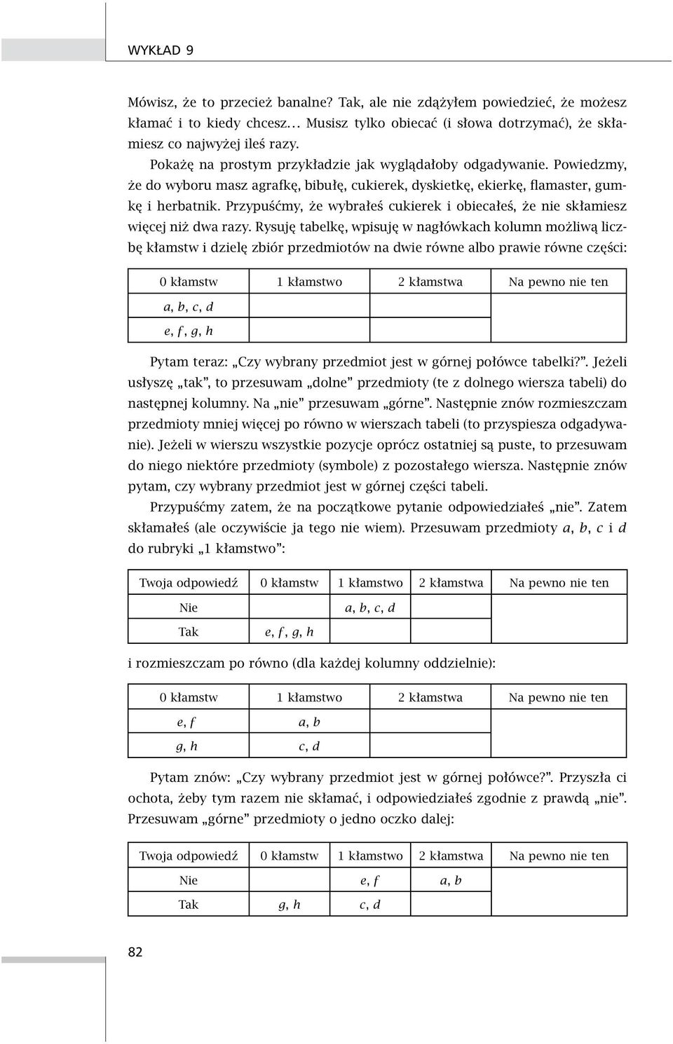 Przypuśćmy, że wybrałeś cukierek i obiecałeś, że nie skłamiesz więcej niż dwa razy.