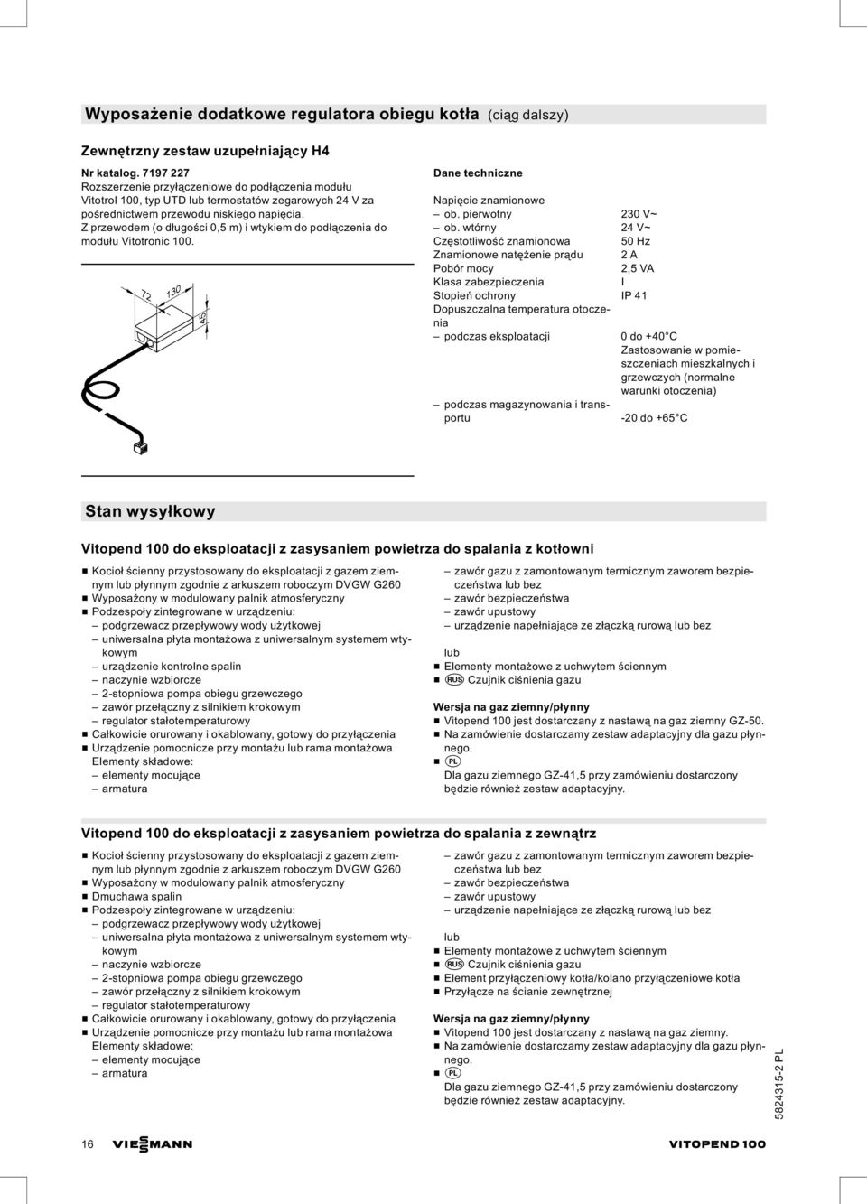 pierwotny 230 V~ ob.