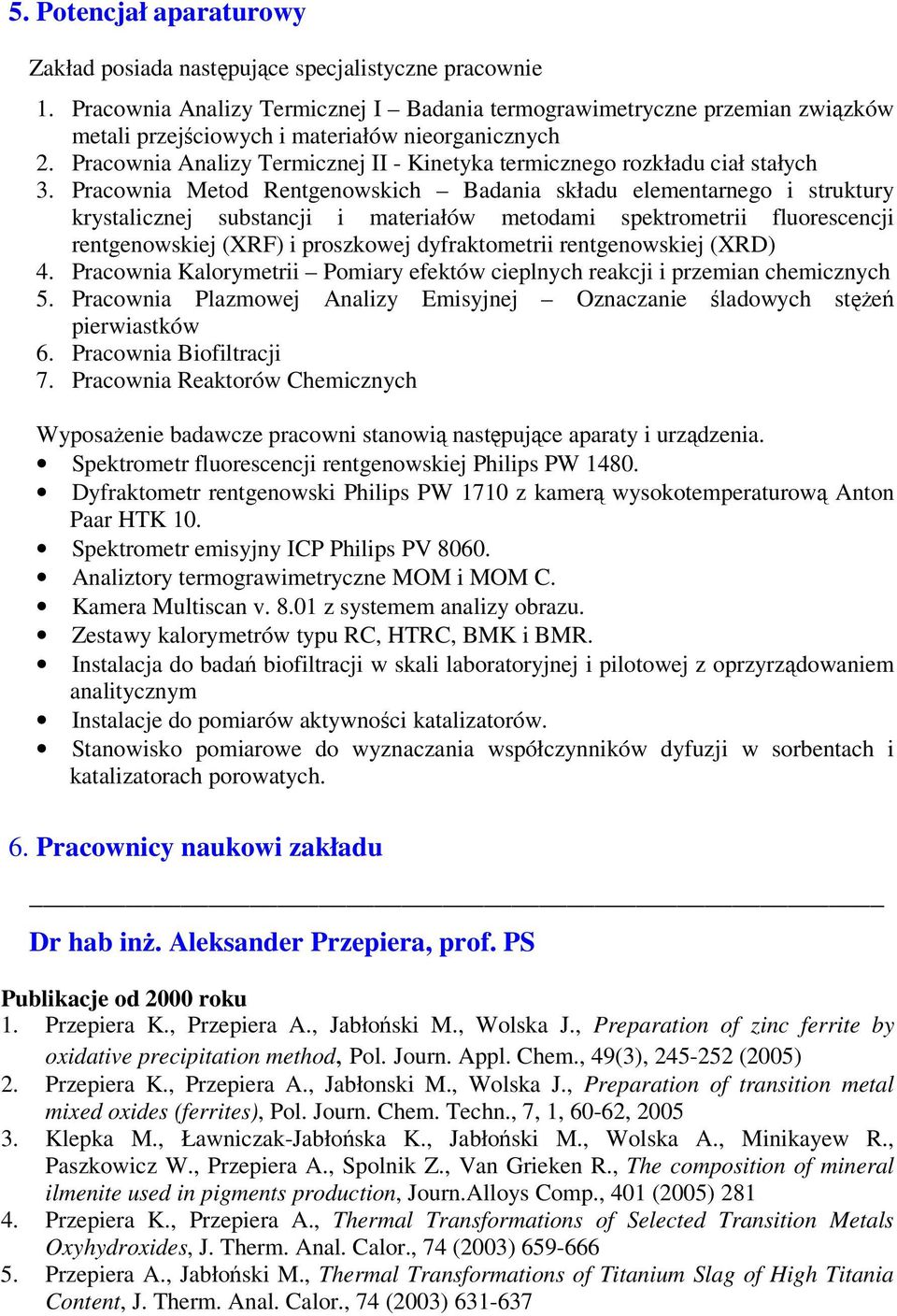 Pracownia Analizy Termicznej II - Kinetyka termicznego rozkładu ciał stałych 3.